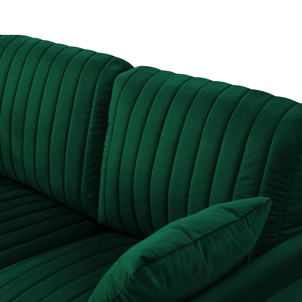 Green Velvet Accent Chair Q681298