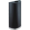 Black 12.5 gal Powder-Coated Steel Trash Can V1828
