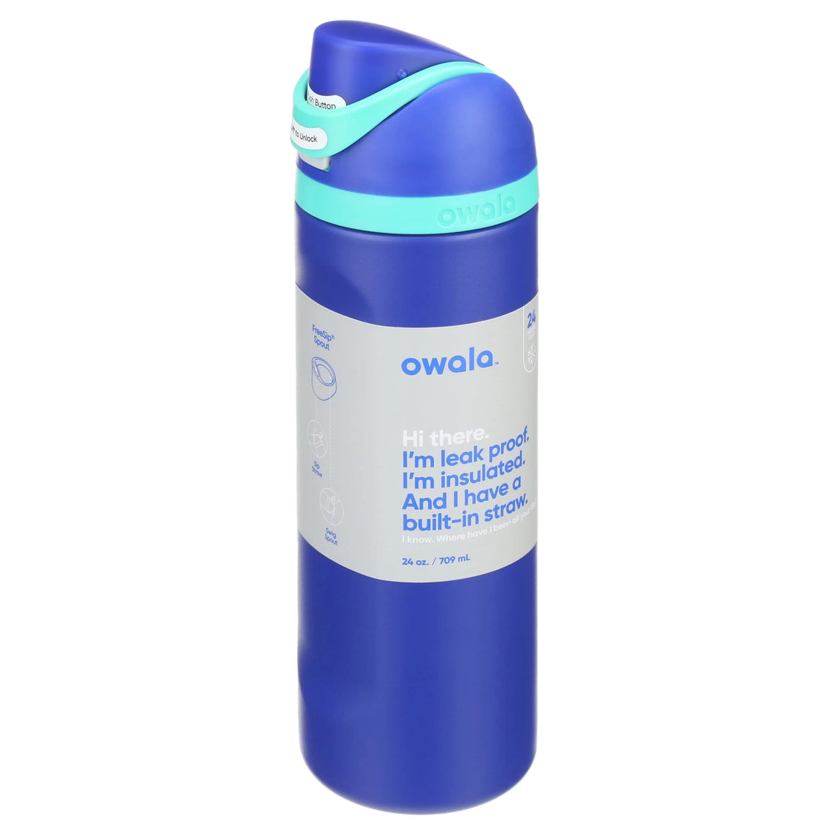 24oz Black Stainless Steel Water Bottle U550