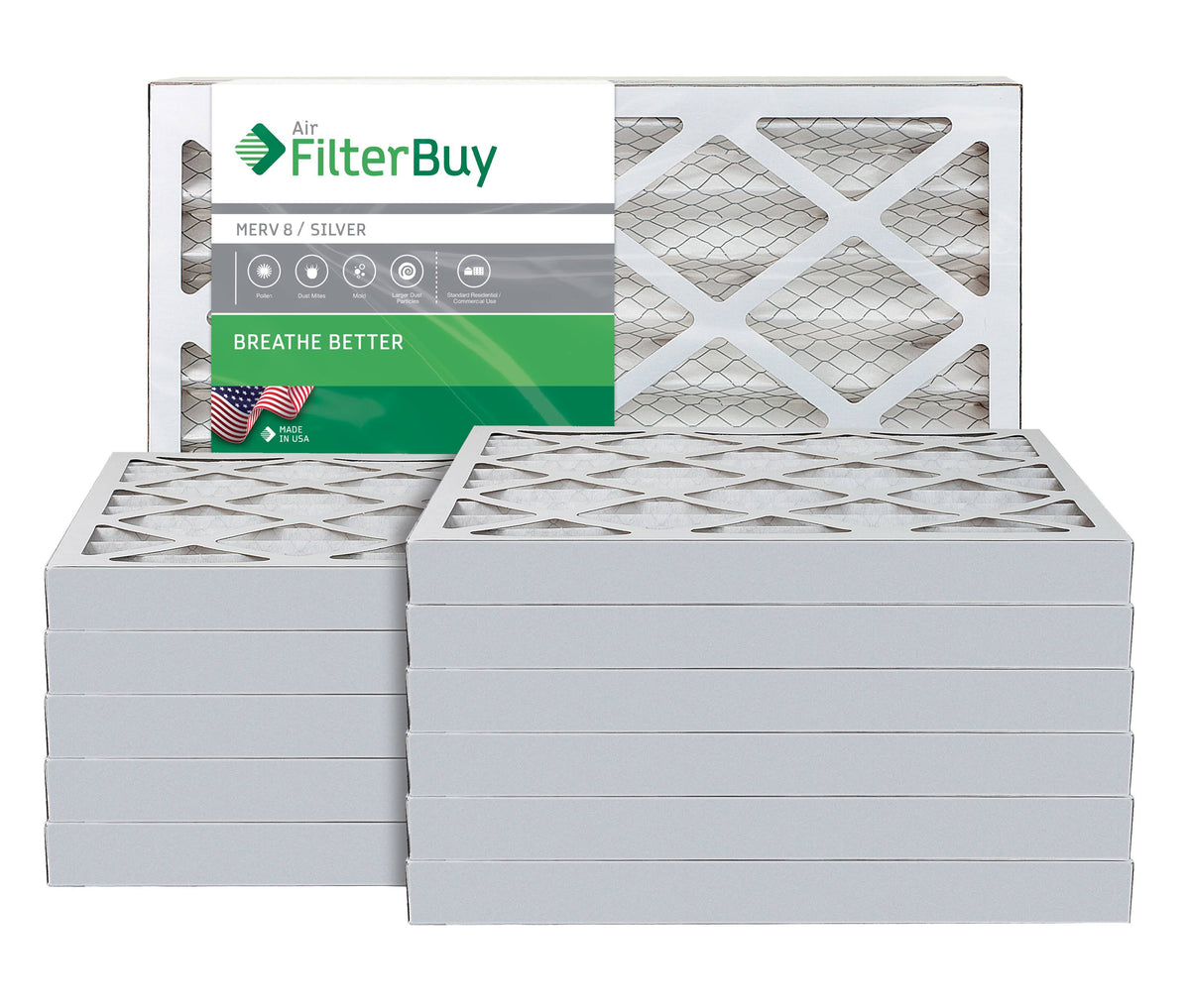12x25x2 MERV 8 Pleated Air Filter (12-Pack) N9324