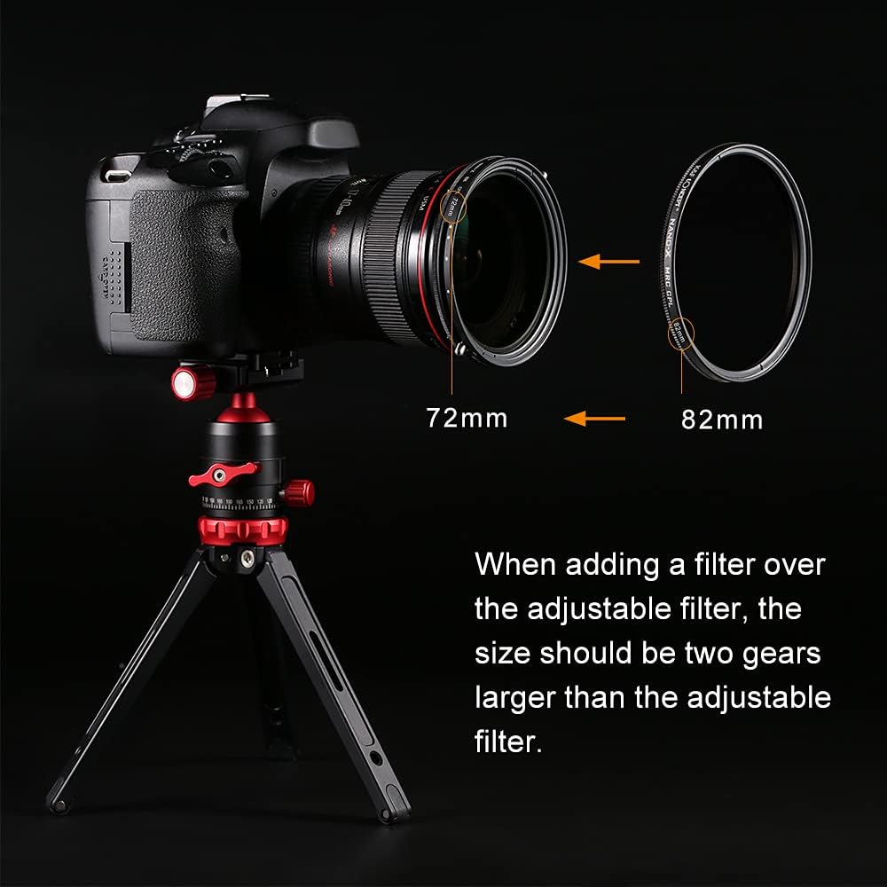 49mm Variable Fader ND2-ND32 ND Filter and CPL Circular Polarizing Filter 2 in 1 Pack of 2 S302993