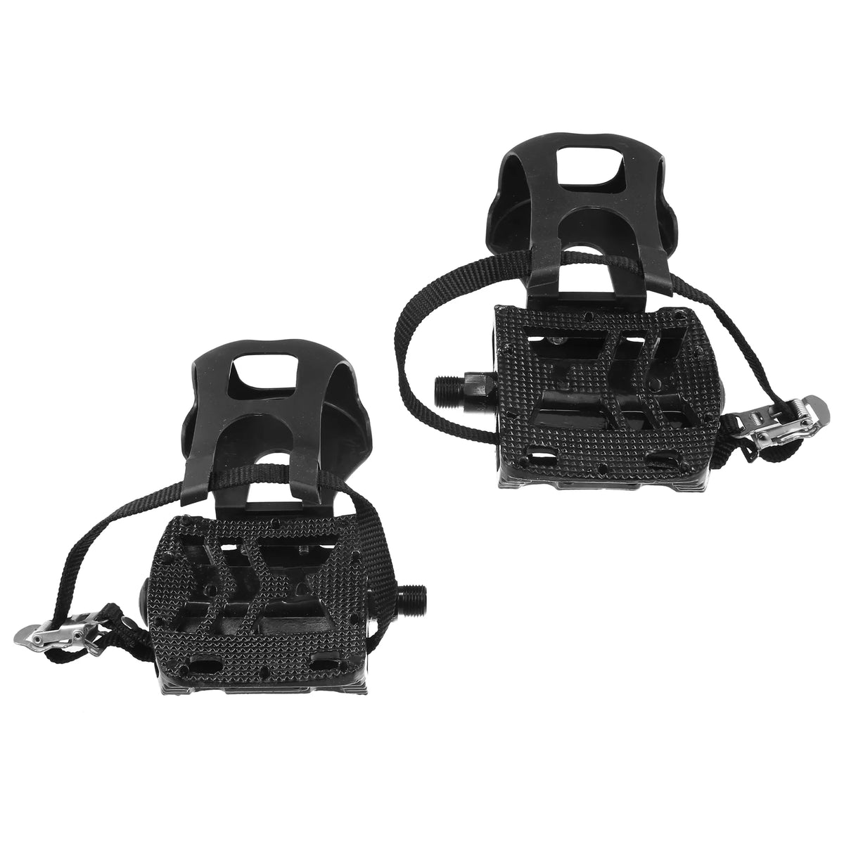Bicycle Pedals 9/16'' Spindle with Toe Clips Black B117