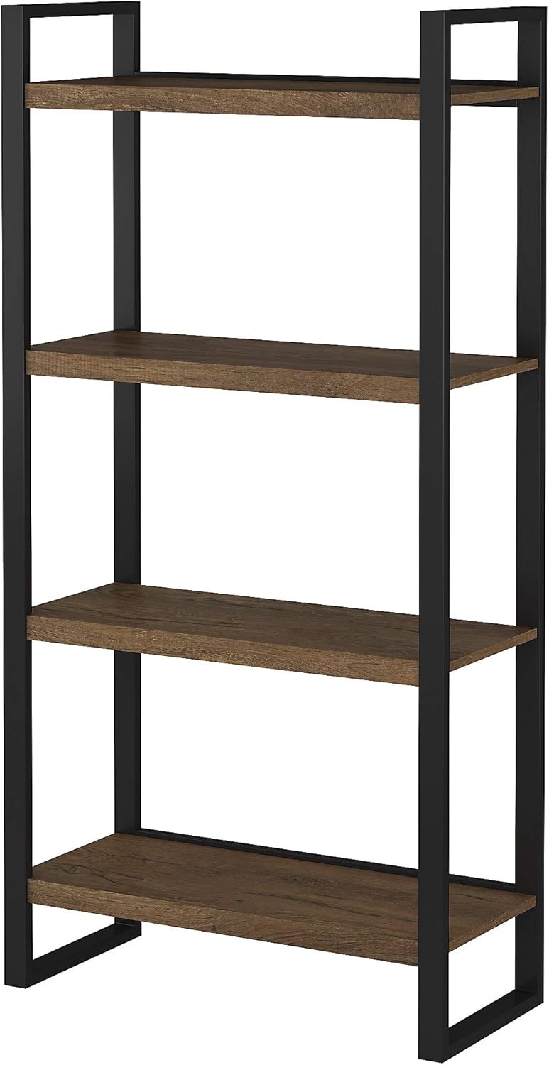 Rustic Brown 4 Shelf Etagere Bookcase Z102030