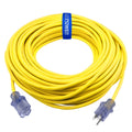 12/3 SJTW 100 ft Outdoor Extension Cord with Power Indicator Light, 3 Prong Grounded, Yellow Q6457