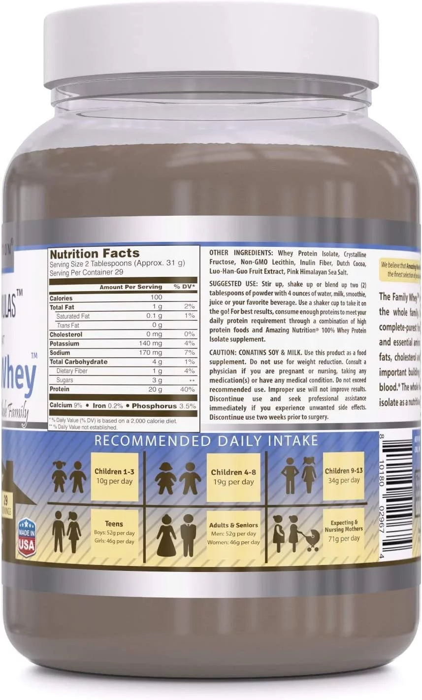 Whey Protein Isolate Chocolate Flavor 2 Lbs G54812