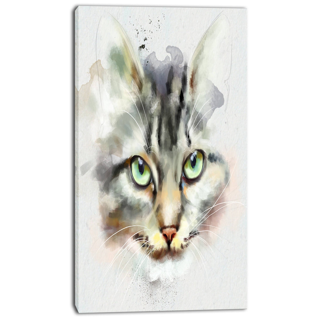 White Wrapped Canvas Painting Print J608