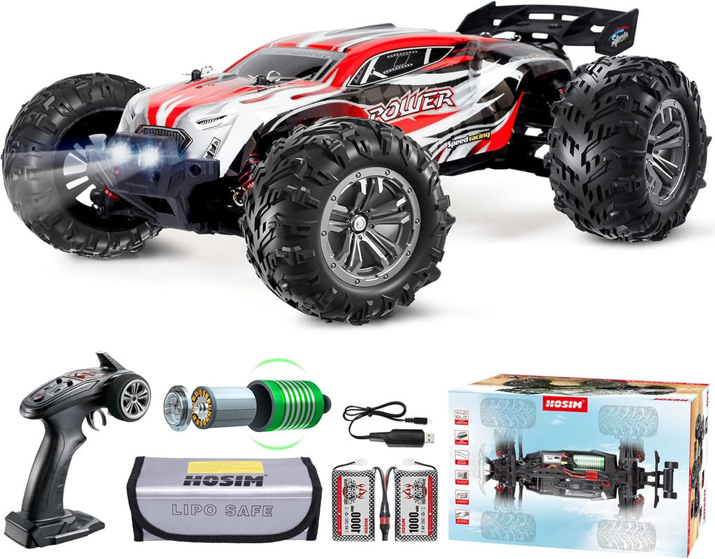 Green Brushless 4WD RC Monster Truck, 1:16 Scale, Pack of 2 K31744