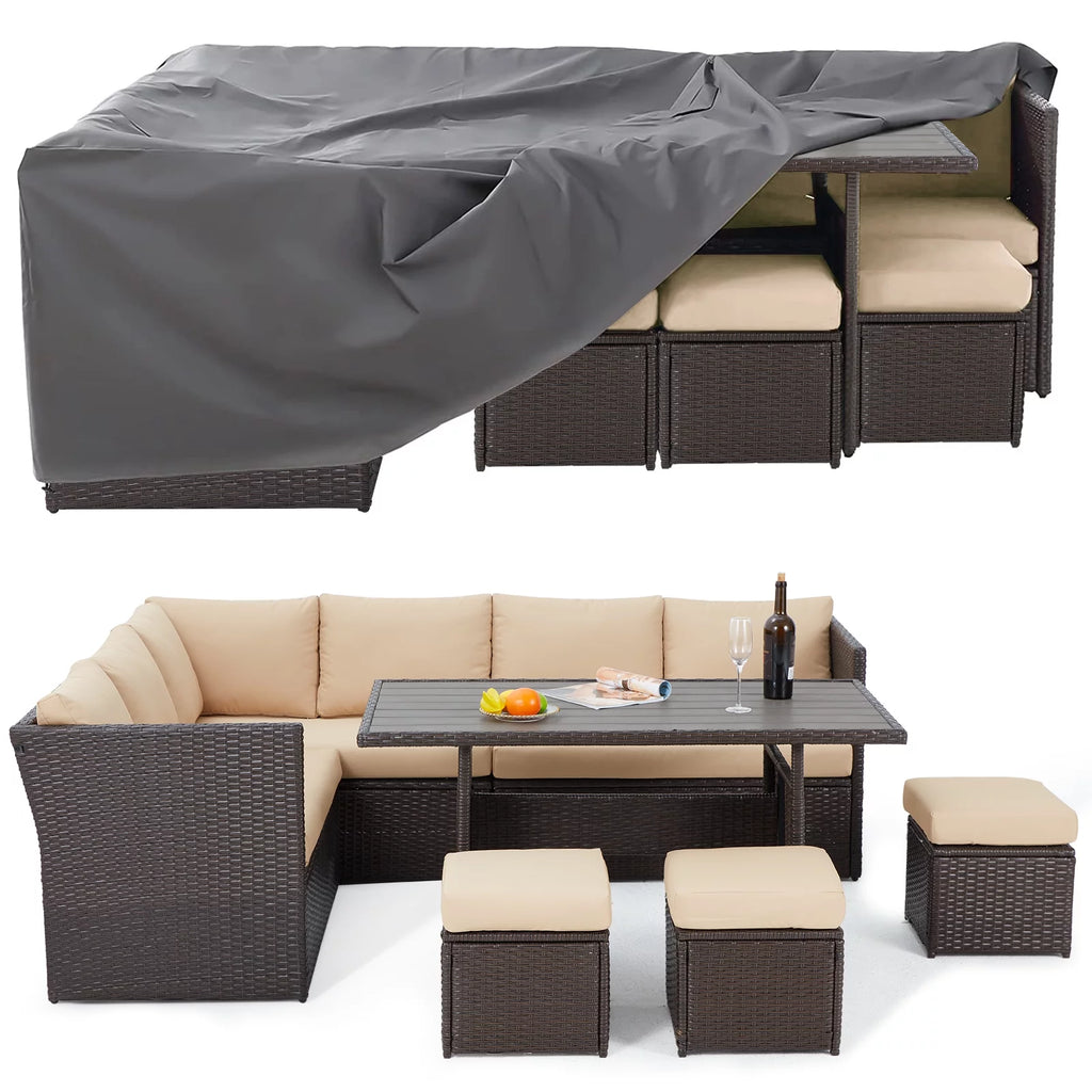 7 Piece Rattan Wicker Patio Conversation Set F368