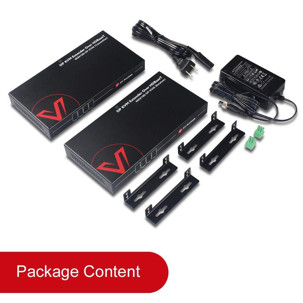HDBaseT DisplayPort KVM Extender with 2 USB 2.0 Port N46330