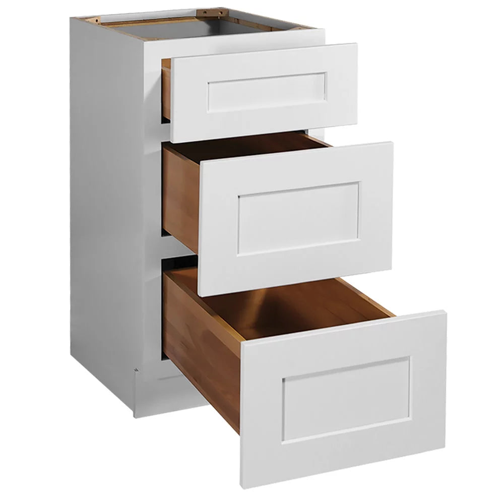 White Shaker Drawer Base Kitchen Cabinet 18x34.5x24 I678