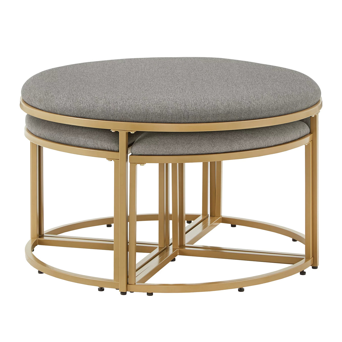 Round Coffee Table with Nesting Stools Y791989
