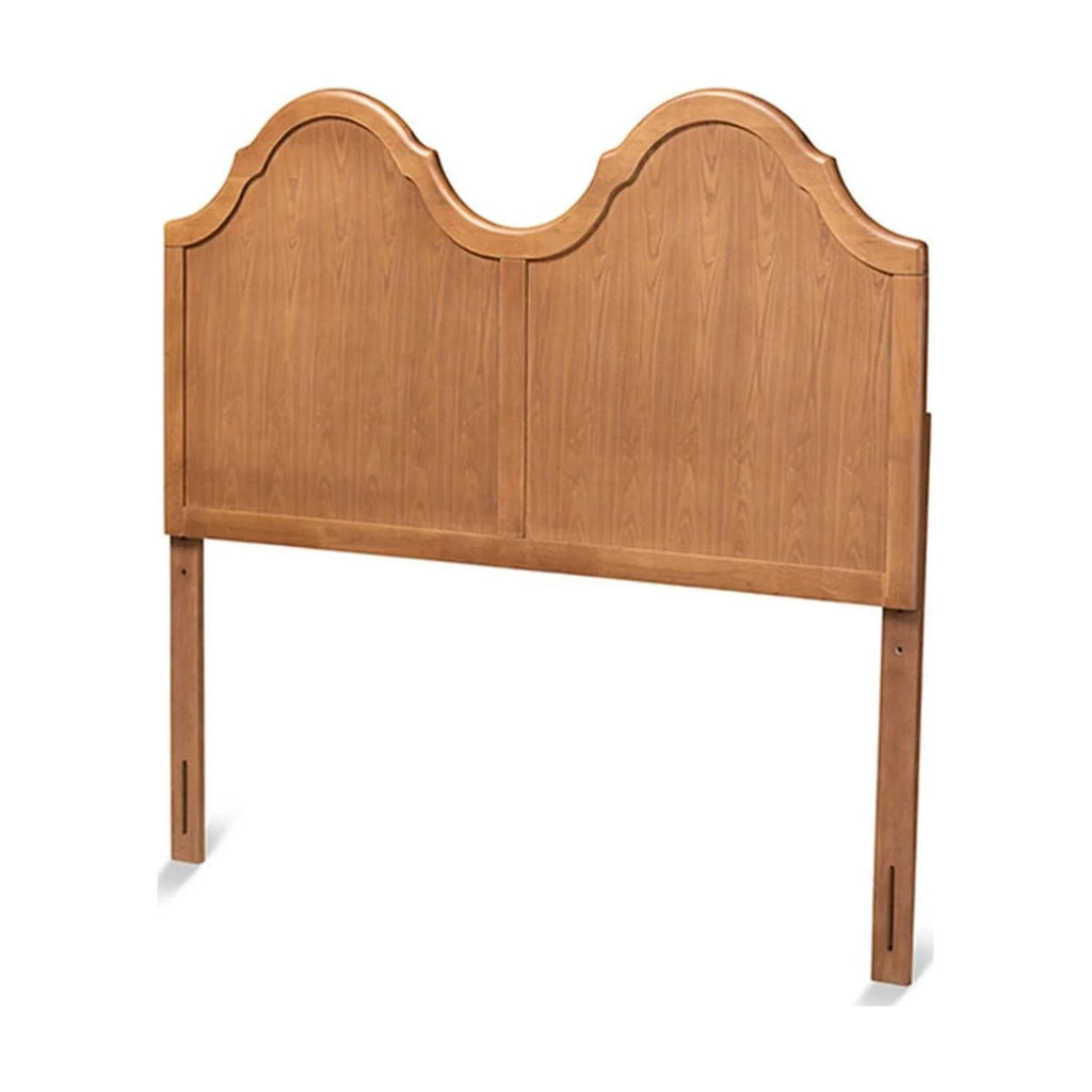 King Size Ash Walnut Finished Wood Arched Headboard I498850
