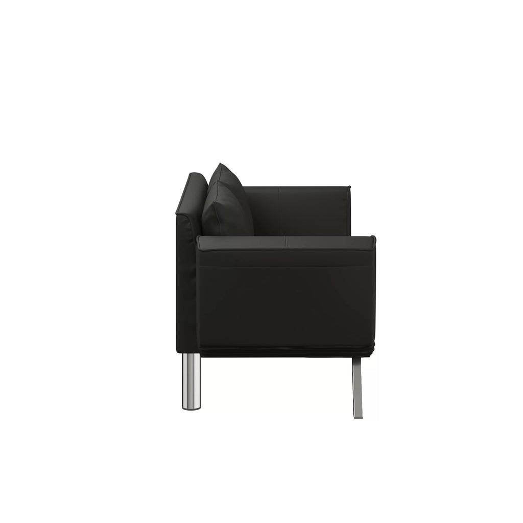 Black Fabric Sleeper Loveseat B6145