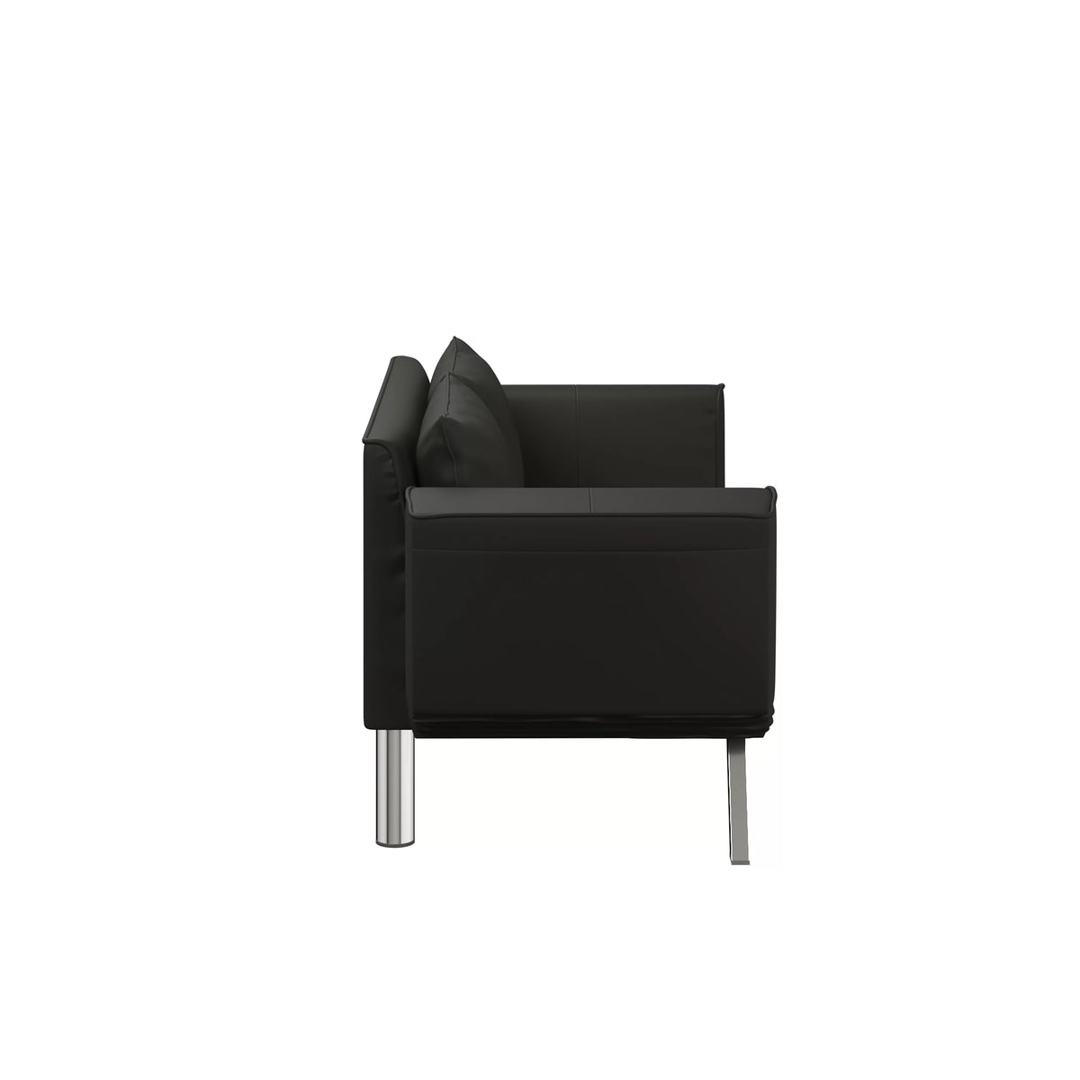 Black Fabric Sleeper Loveseat B6145