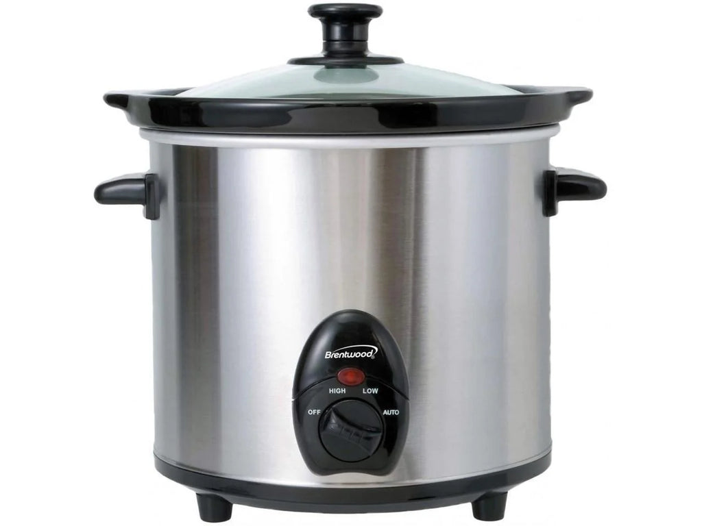 3-Qt. 170-Watt Stainless Steel Slow Cooker Q857