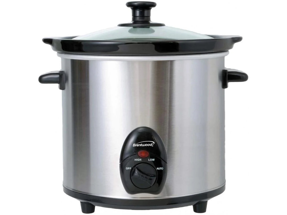 3-Qt. 170-Watt Stainless Steel Slow Cooker Q857