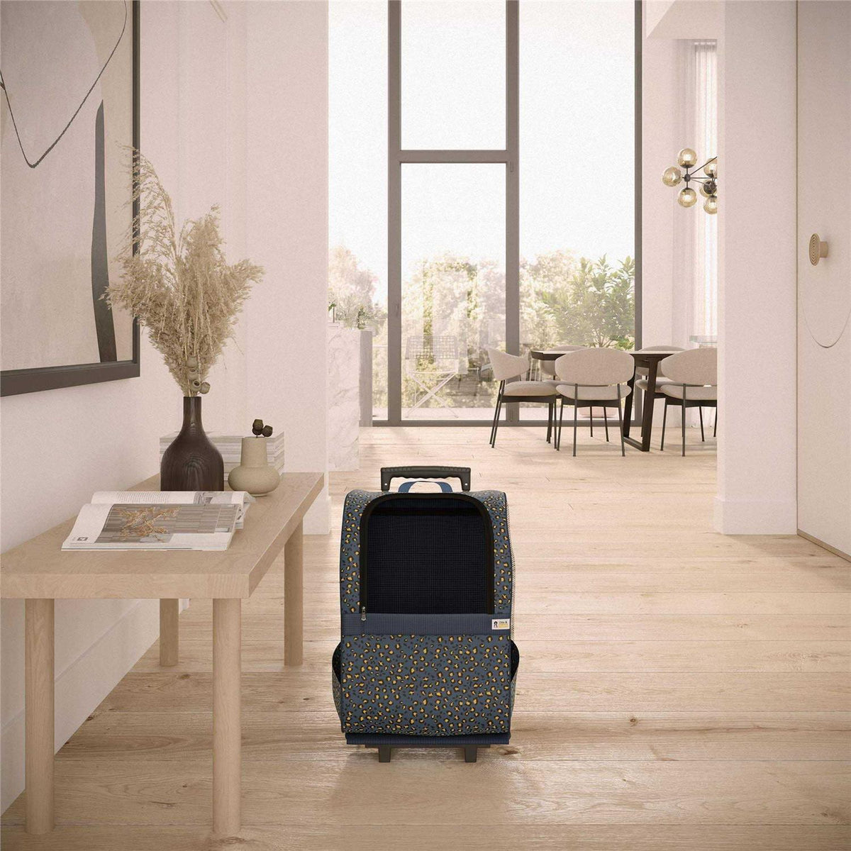 Pet Carrier Trolley with Shock Absorbent Wheels N585