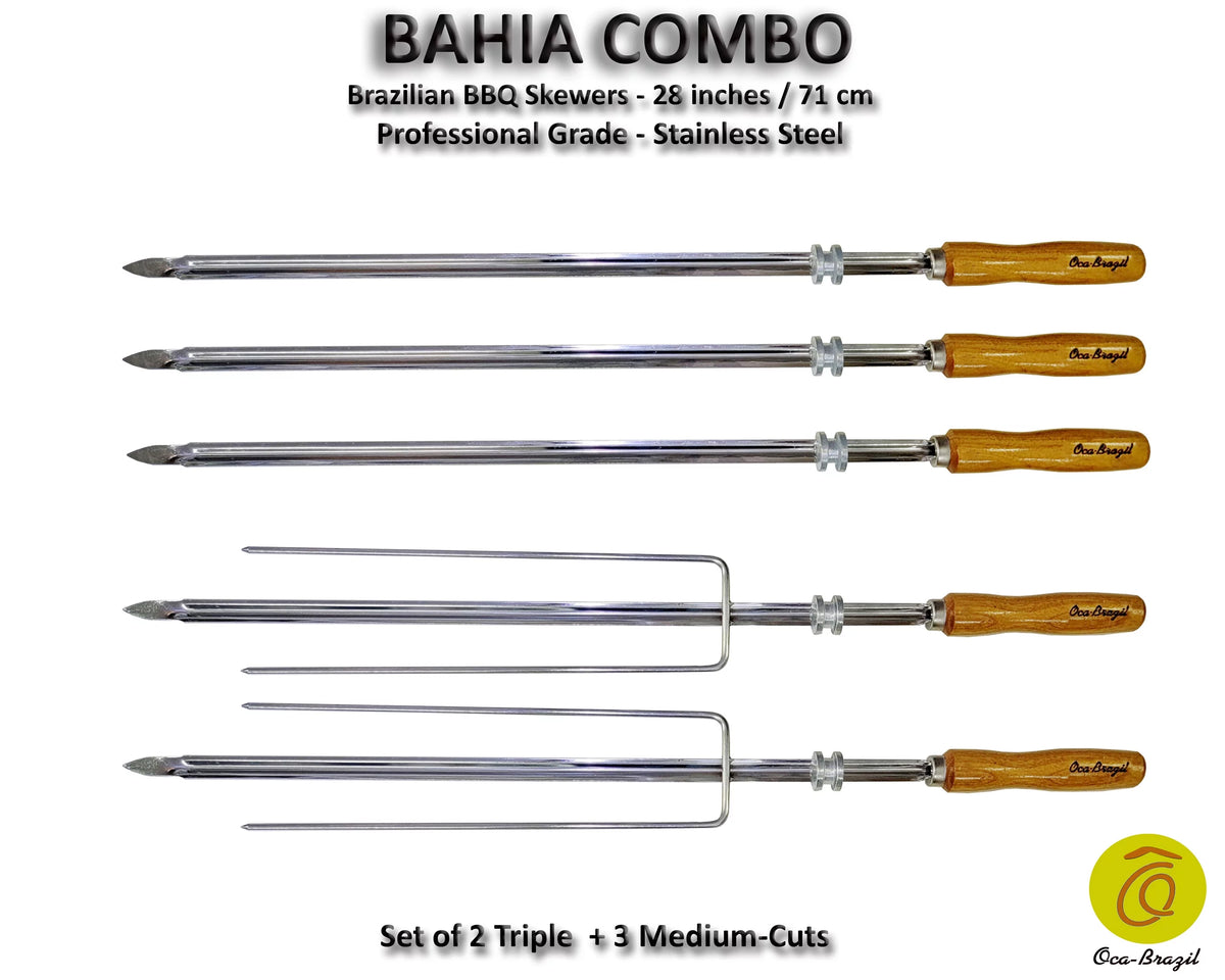 Set of 5 Brazilian Skewers for BBQ 28" T9026