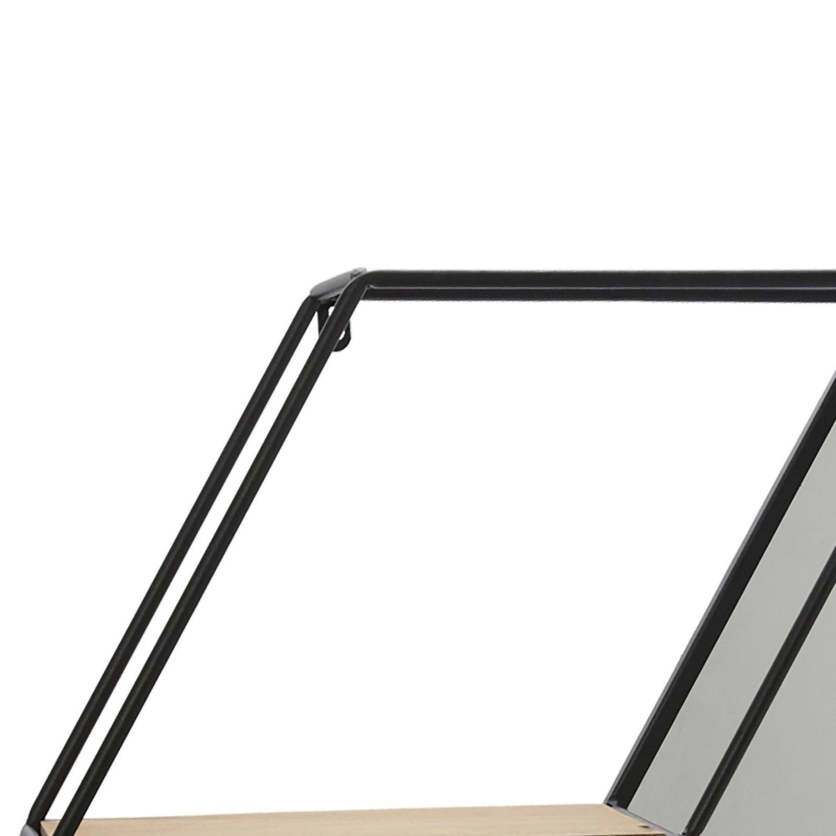 Hexagonal Metal Wall Shelf with 2 Display Cases A2372