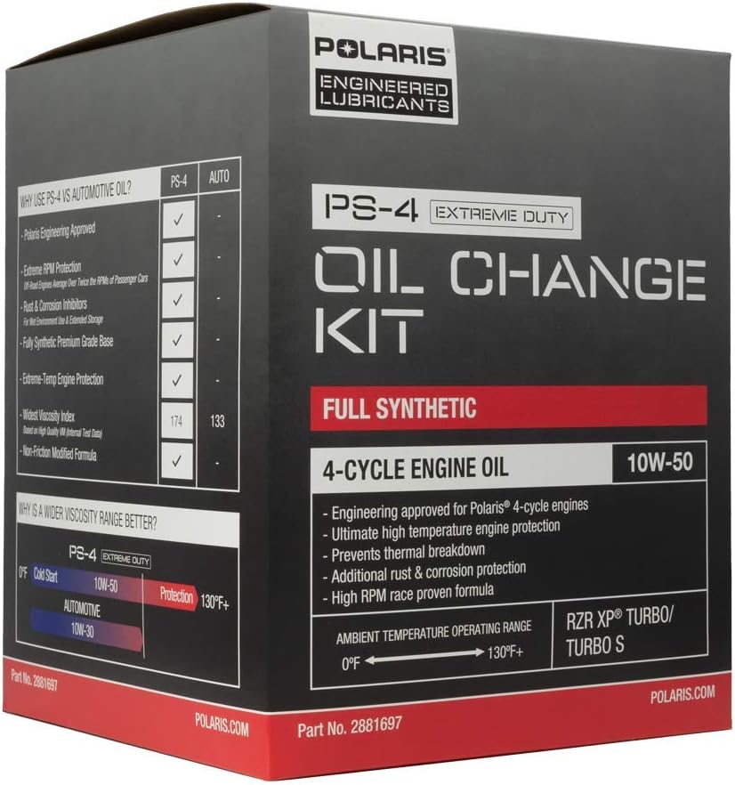 3 Quarts PS-4 Extreme Duty Engine Oil and 1 Oil Filter Pack of 2 K455963