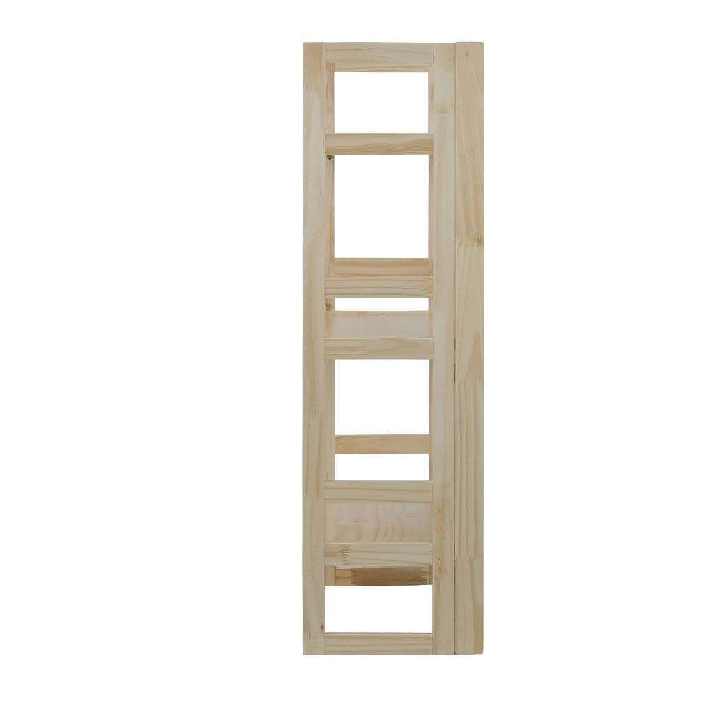 3-Shelf Folding Bookcase, Natural U133965