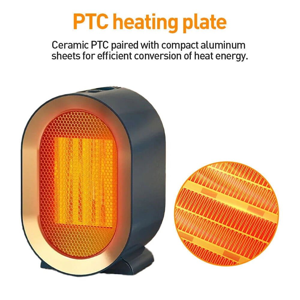 800W/1200W Portable Ceramic Fan Heater O646599