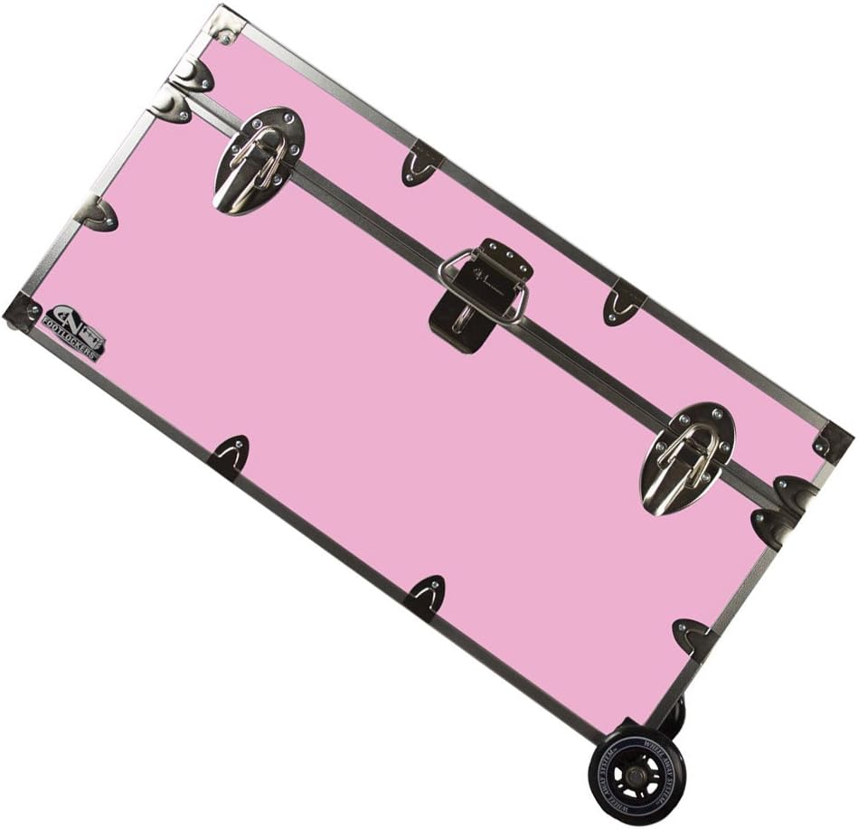 Large 32 x 18 x 16.5 Inches Lockable Footlocker with Wheels T636