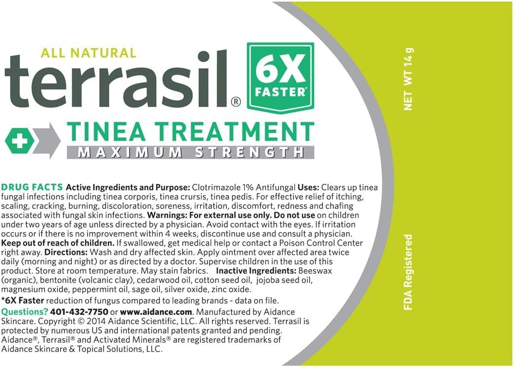 Tinea Treatment MAX Strength All-Natural Activated Minerals 14gm Tube T863237