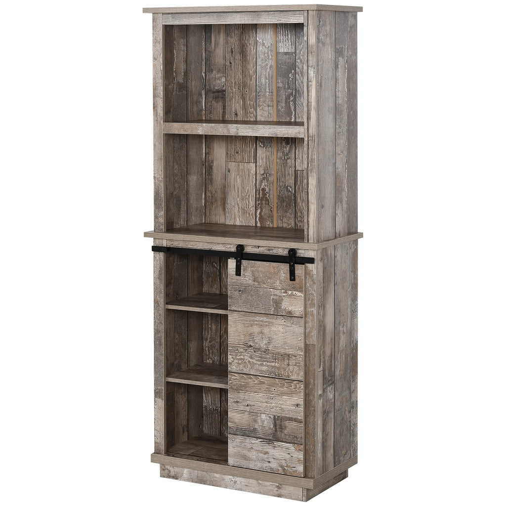 Rustic Kitchen Buffet with Hutch M236