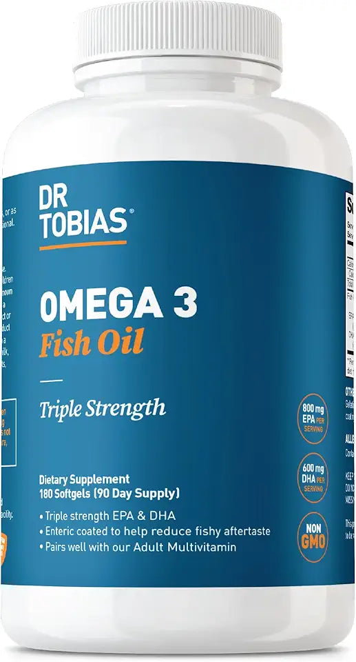 Omega 3 Fish Oil 2000mg 180 Softgels A571138