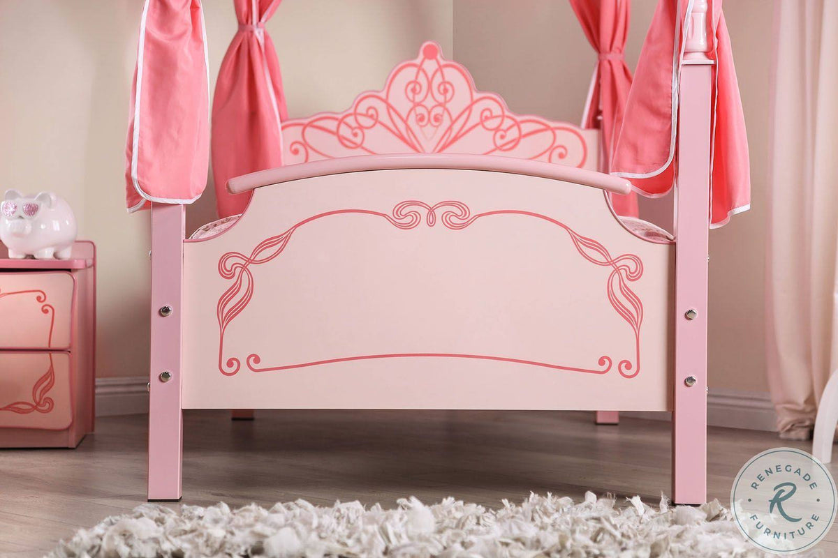 Light Pink Twin Bed E2391