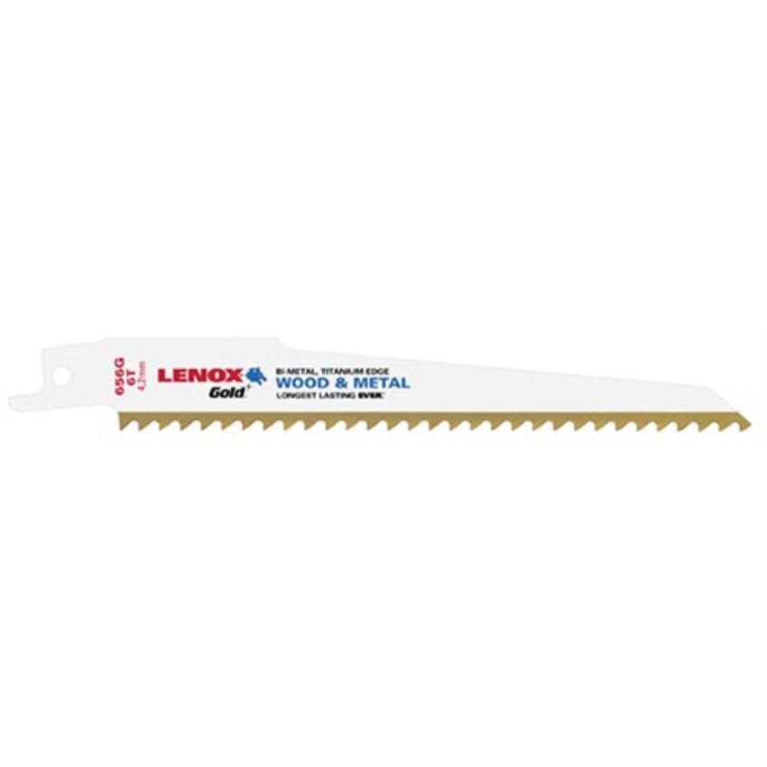 6 In. x 3/4 In. x .050 In. 6 TPI Gold Reciprocating Saw Blade 25 pk. I838242