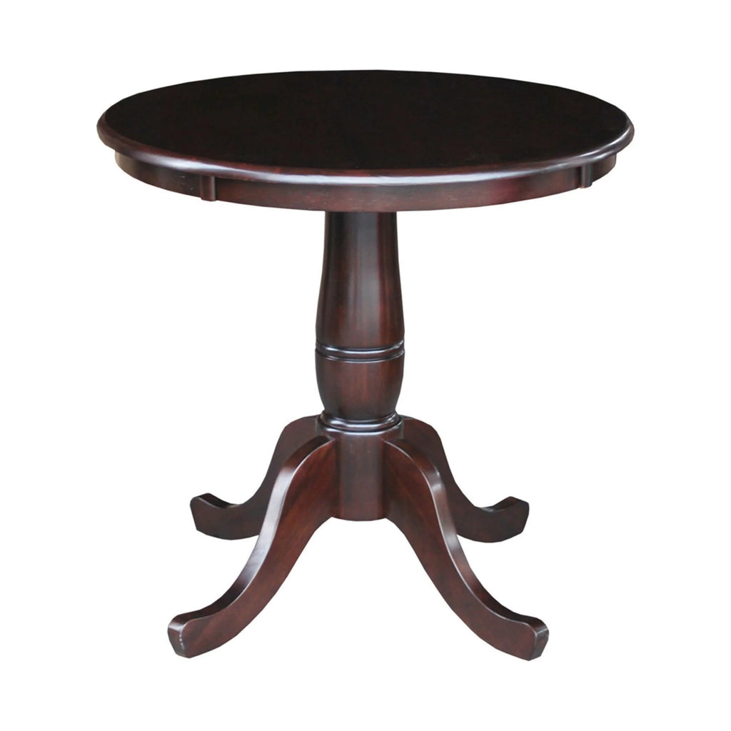 30" Round Wood Dining Table J463