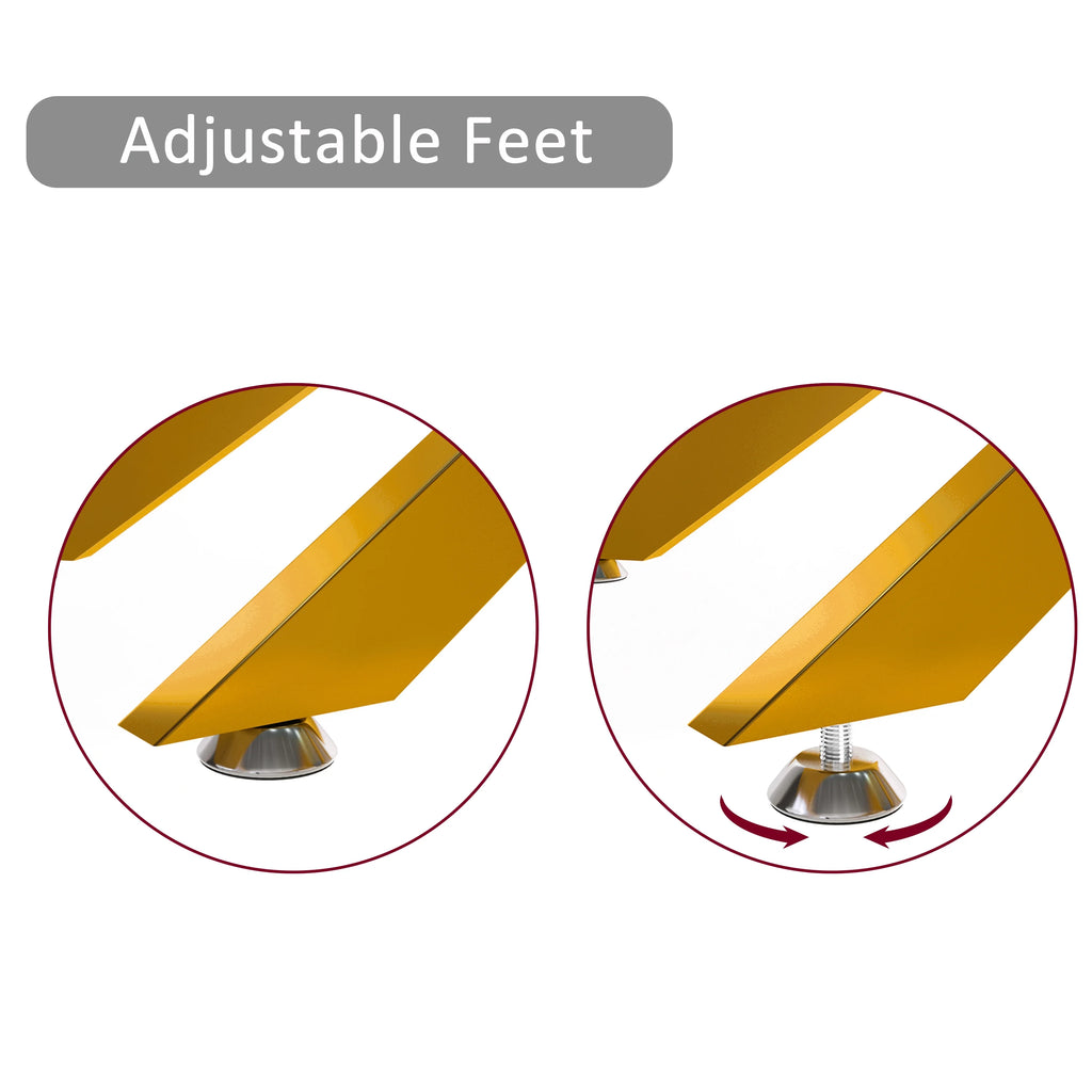 39.4" Rectangular Clear Tempered Glass Coffee Table with Golden Metal Legs R6141