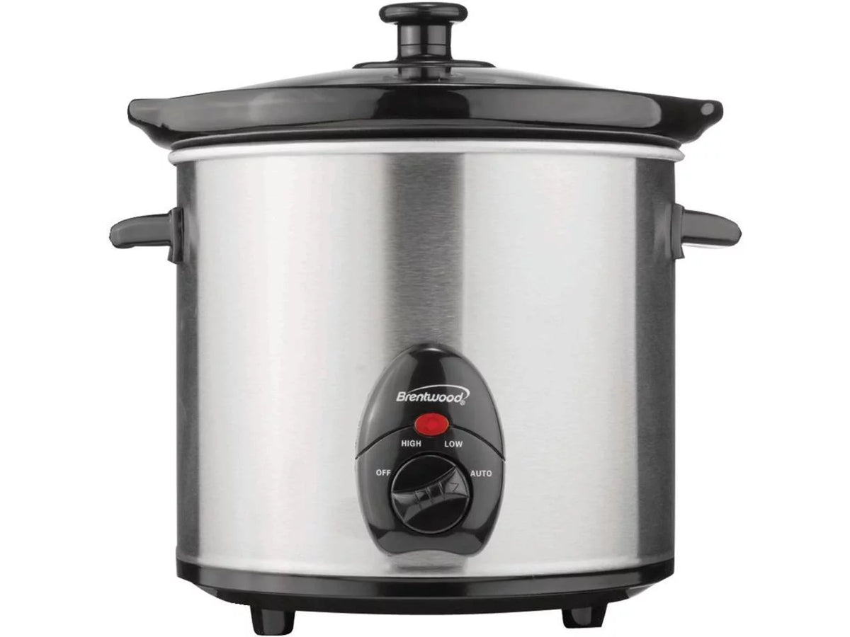 3-Qt. 170-Watt Stainless Steel Slow Cooker Q857