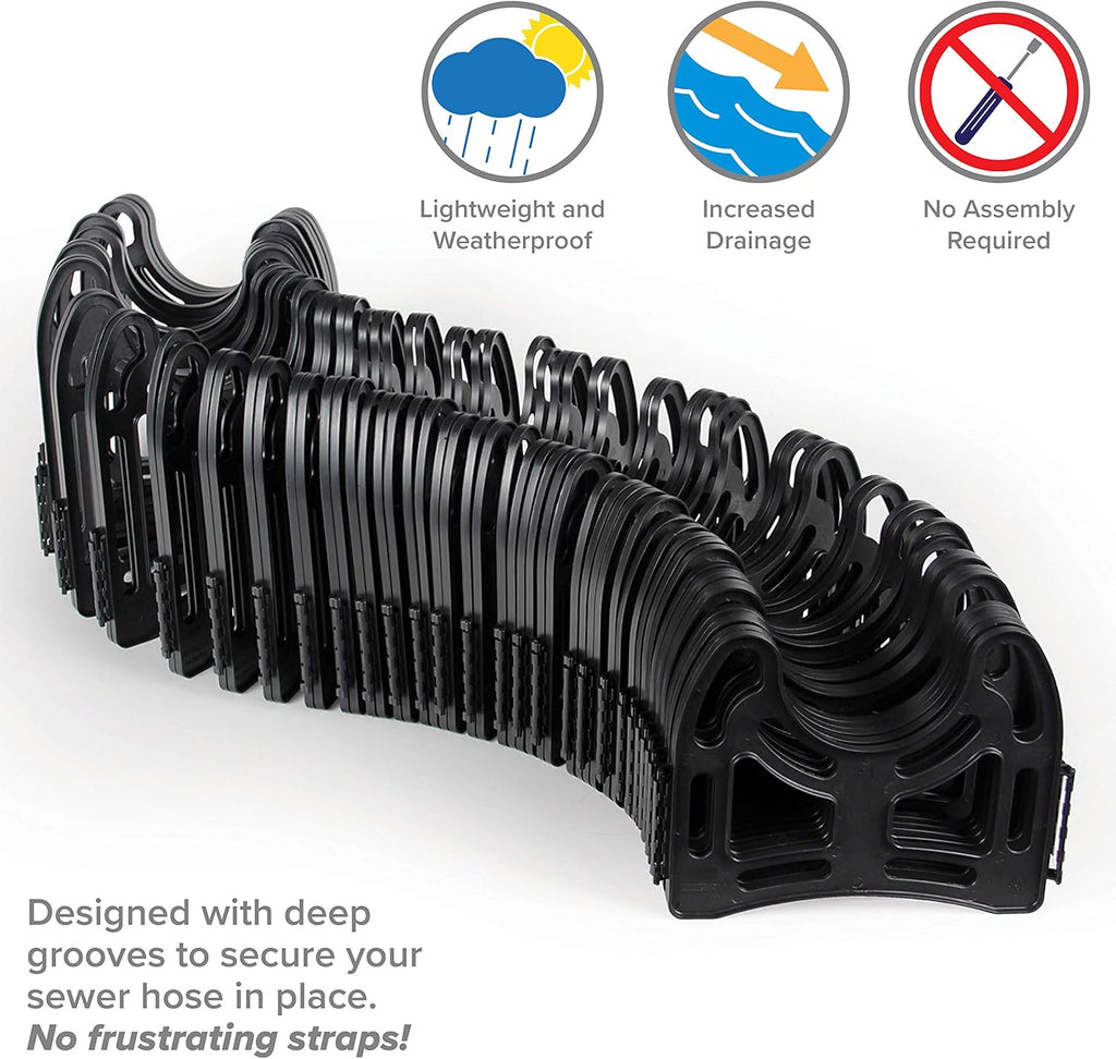 Black 30 ft Plastic Sewer Hose Support U25904