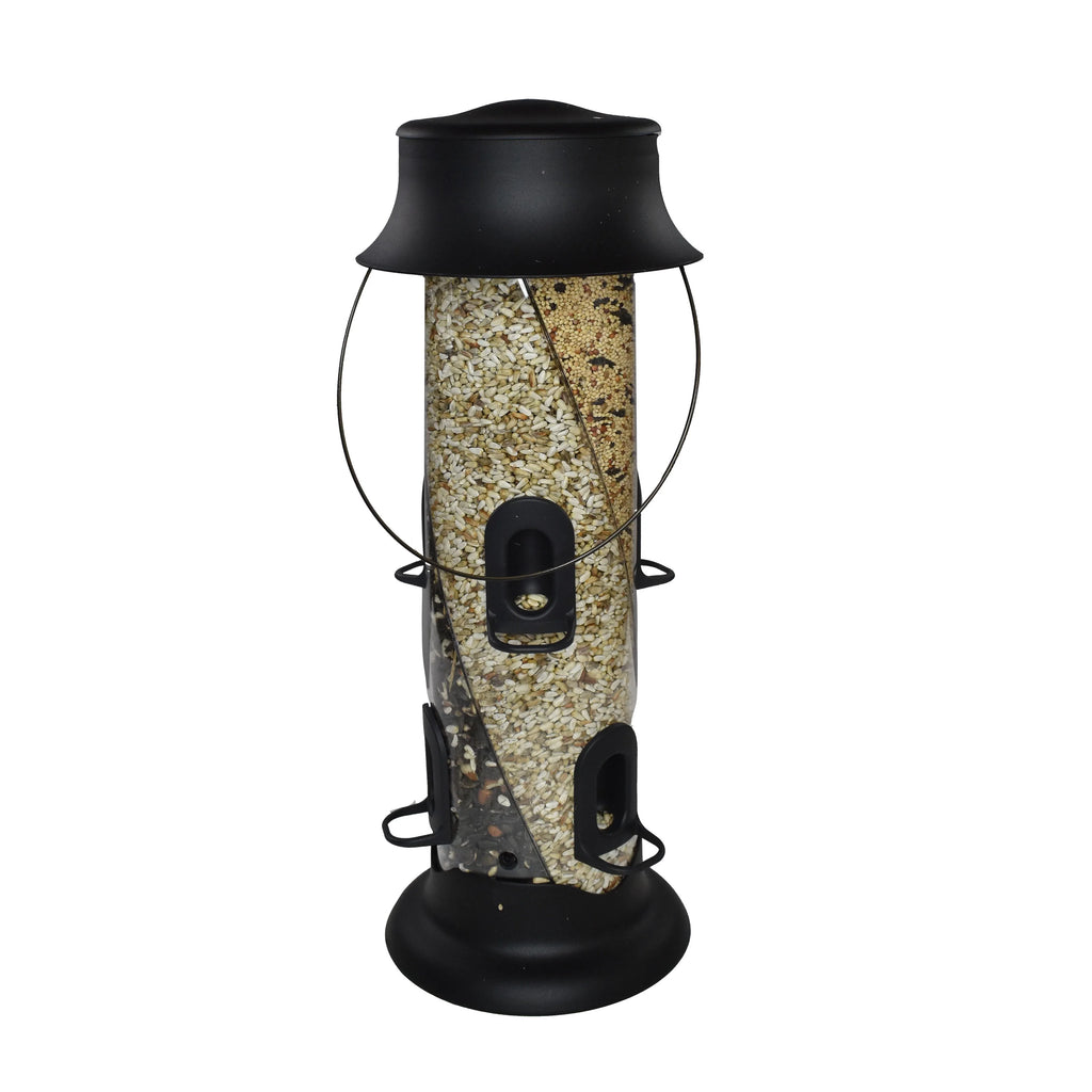 Black Recycled Resin Wild Bird Tube Feeder, 5 lb. Capacity D656883