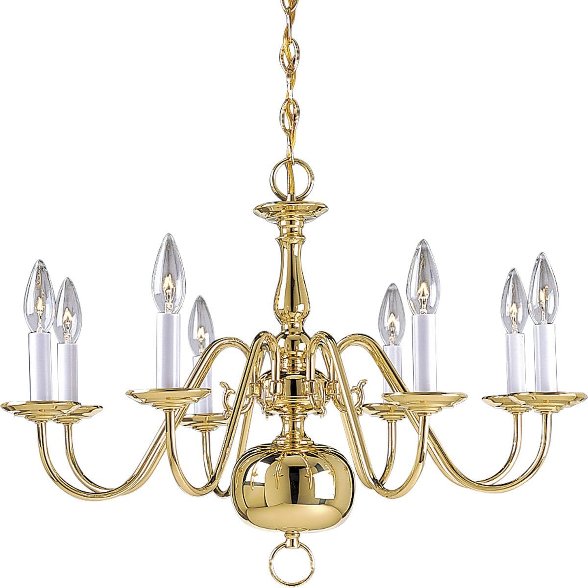 Brass Chandelier 26-Inch Diameter x 18-Inch Height Q785