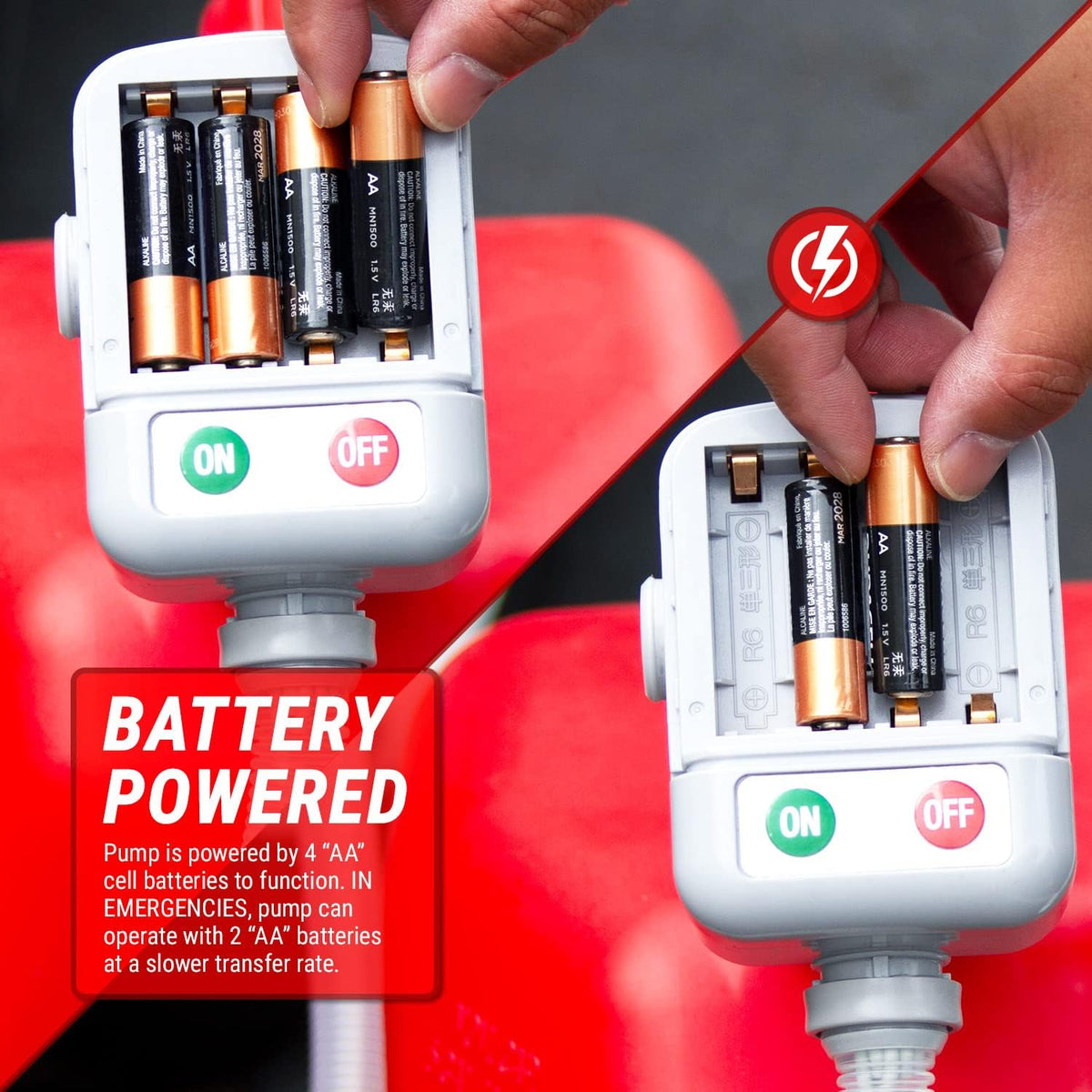 Battery Electric Siphon Pump with Auto Stop System, Pack of 2 Q599675