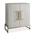 Faux Marble and Gold Metal Base Wine Cabinet I46020