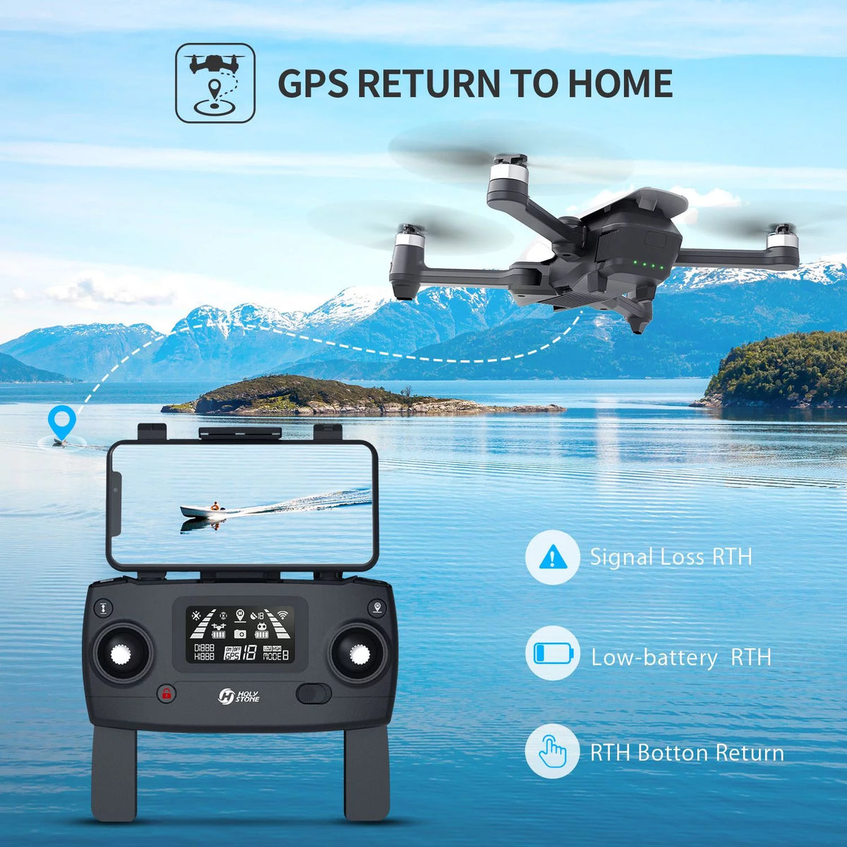 White GPS Drone with 4K Camera D602