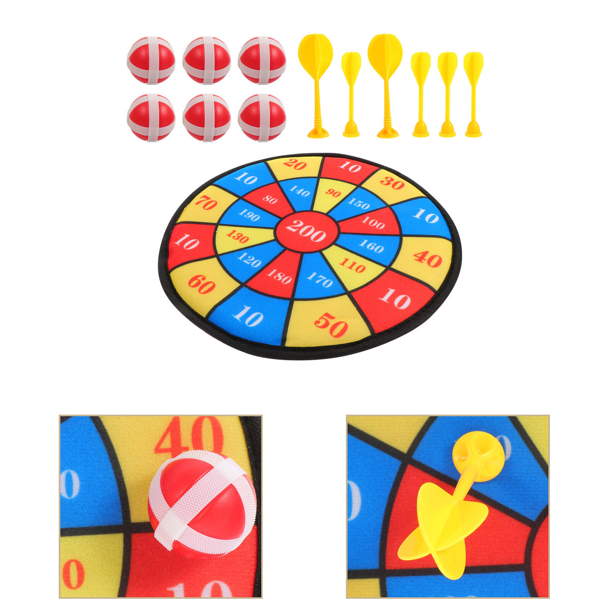 13Pcs Kids Sticky Balls Darts Board Toys E57395