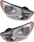 Headlight Driver and Passenger Side with Bulbs T545