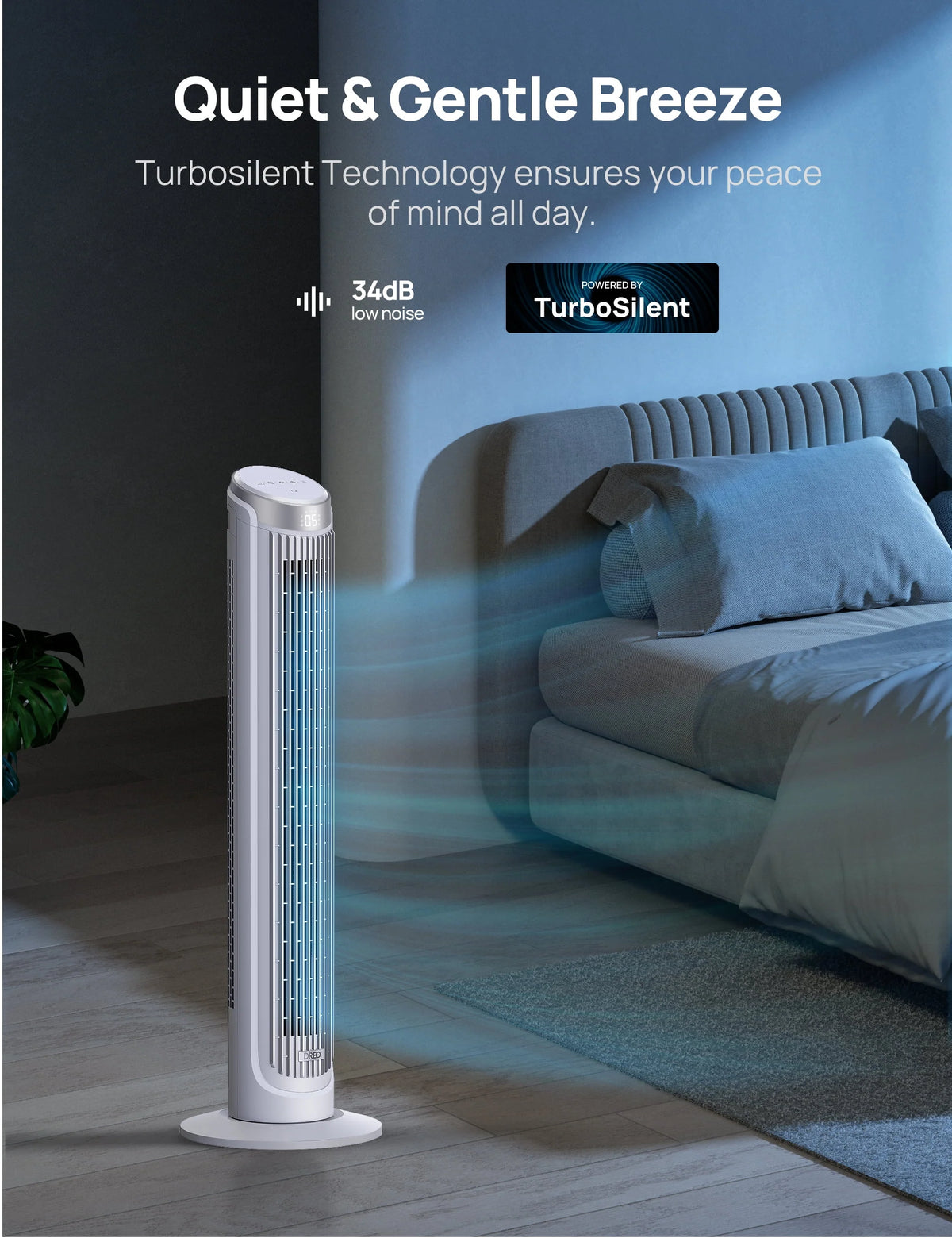 40 Inch Oscillating Tower Fan with Remote N68393