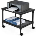 2-Tier Printer Stand with Wheels and Metal Frame U27986