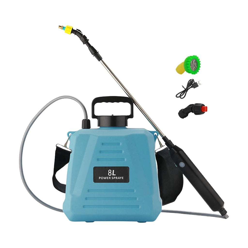 Blue 8 L Electric Garden Sprayer with Shoulder Strap L40067