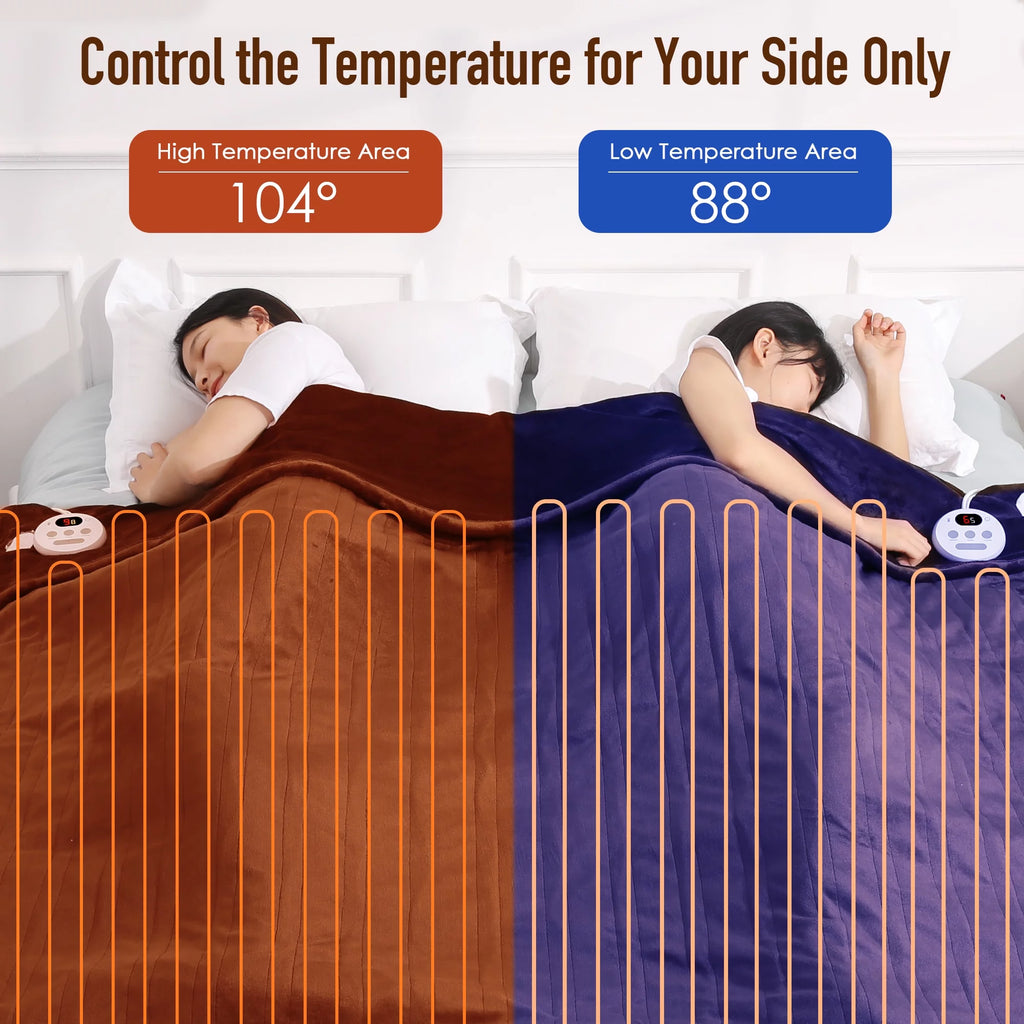 Brown Queen Size Electric Heated Blanket D2969