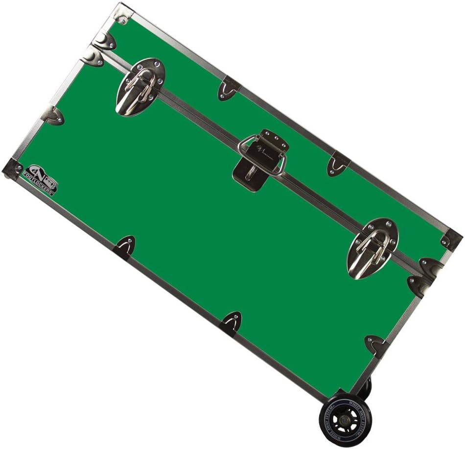 Large 32 x 18 x 16.5 Inches Lockable Footlocker with Wheels T636