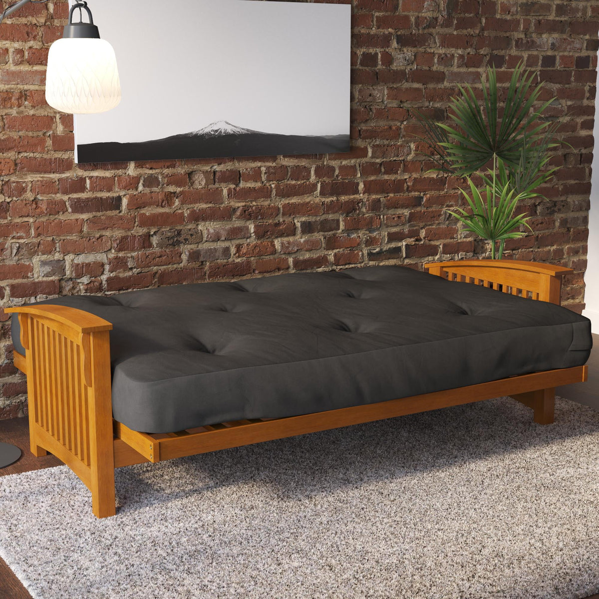6 Inch Full Blue Microfiber Futon Mattress A64437