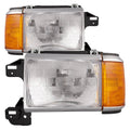 Halogen Headlights Pair with Chrome W3102
